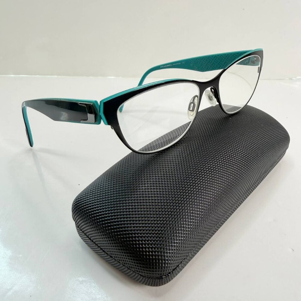 Morel France NOMAD 2027N Eyeglasses – Black / Teal Designer Frame